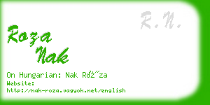 roza nak business card